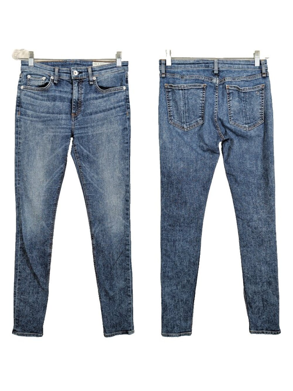 Rag & Bone Jeans Womens 27 Blue Medium Wash BAXHILL Skinny Mid Rise Stretch